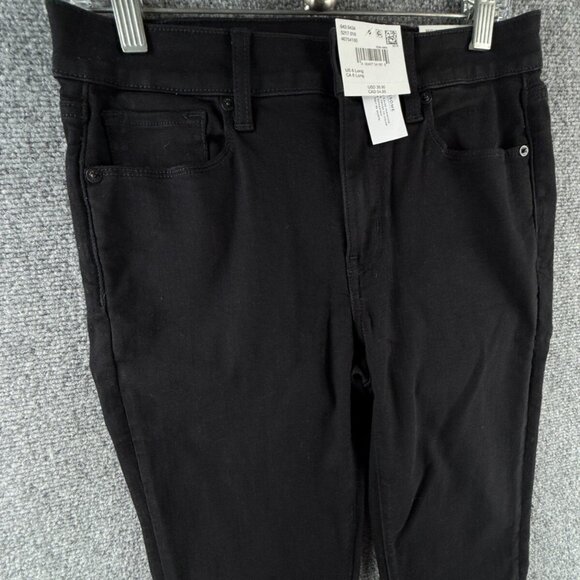 NWT American Eagle High Rise Skinny Kick Next Level Stretch Jeans Black 28W (6) - Picture 2 of 16